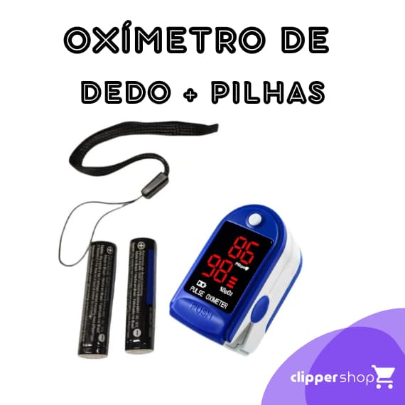 Oximetro De Pulso Portatil Digital De Dedo AZUL Com Pilha