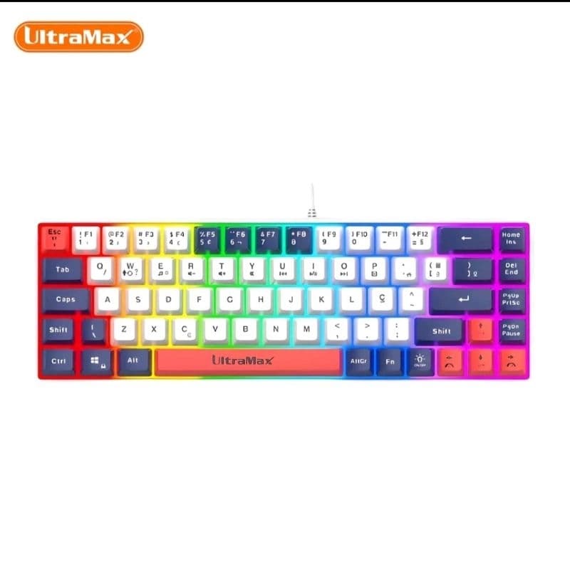 Teclado Mecânico Gamer RGB Iluminação Colorida USB Profissional PC Notebook