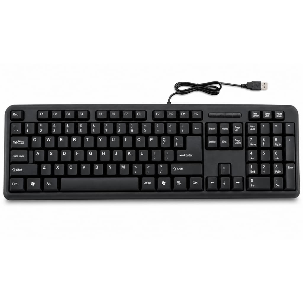 Teclado Usb Padrão ABNT2 Brasileiro Super Macio Notebook Pc Computador