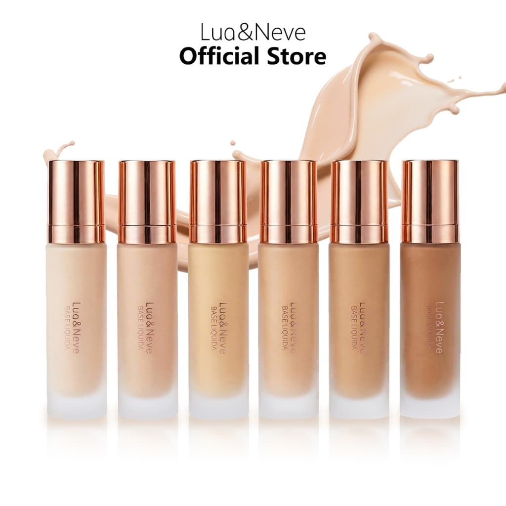 Base Líquida Matte Lua&Neve 40ml Alta Cobertura Vegana Longa Duração