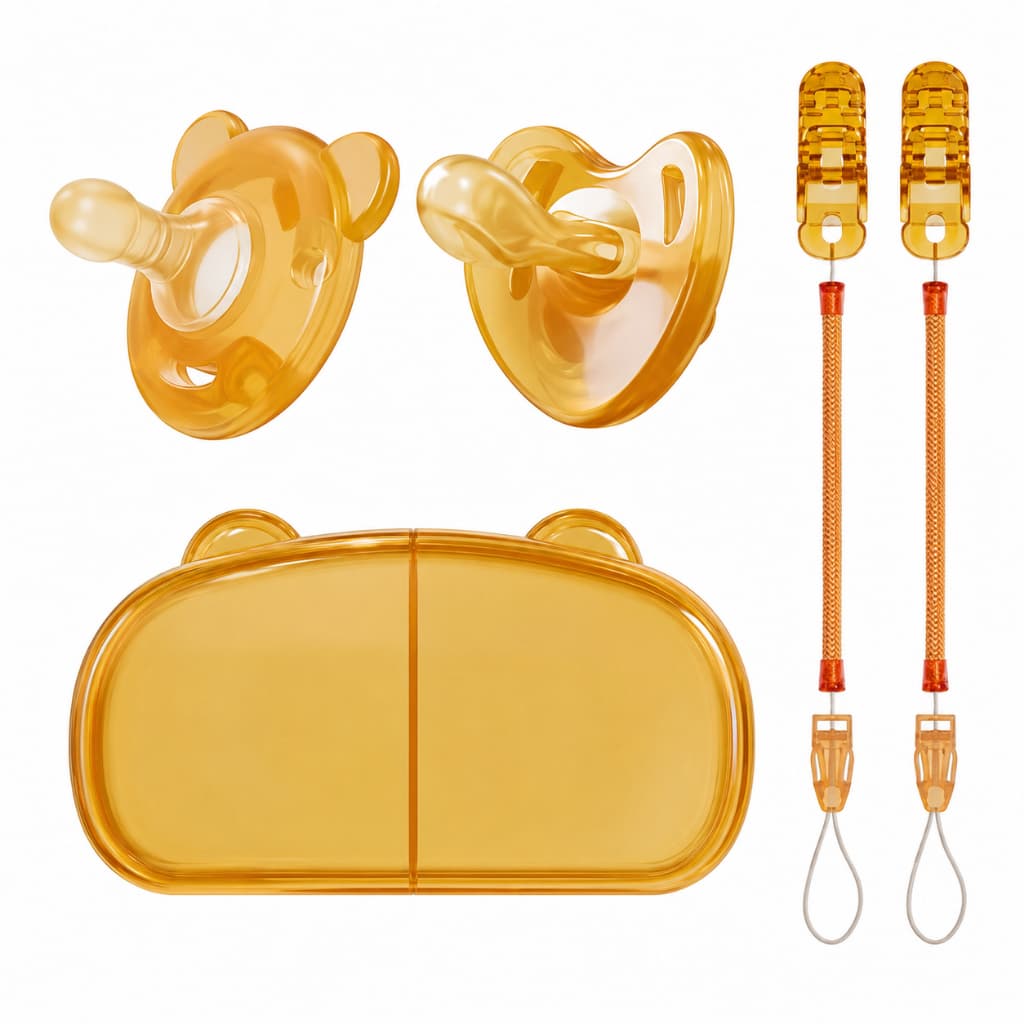 chupeta silicone, chupeta bebê, chupeta ortodôntica, chupeta recém nascido, chupeta com estojo, prendedor chupeta, kit