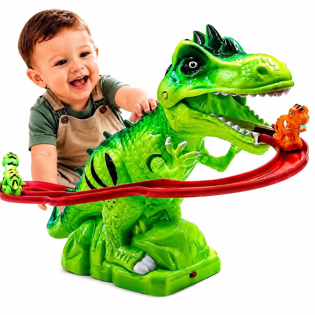 Pista Dino Túnel Brinquedo Infantil Completo Carrinho Educativo Montar Dinossauro Diversão Criança
