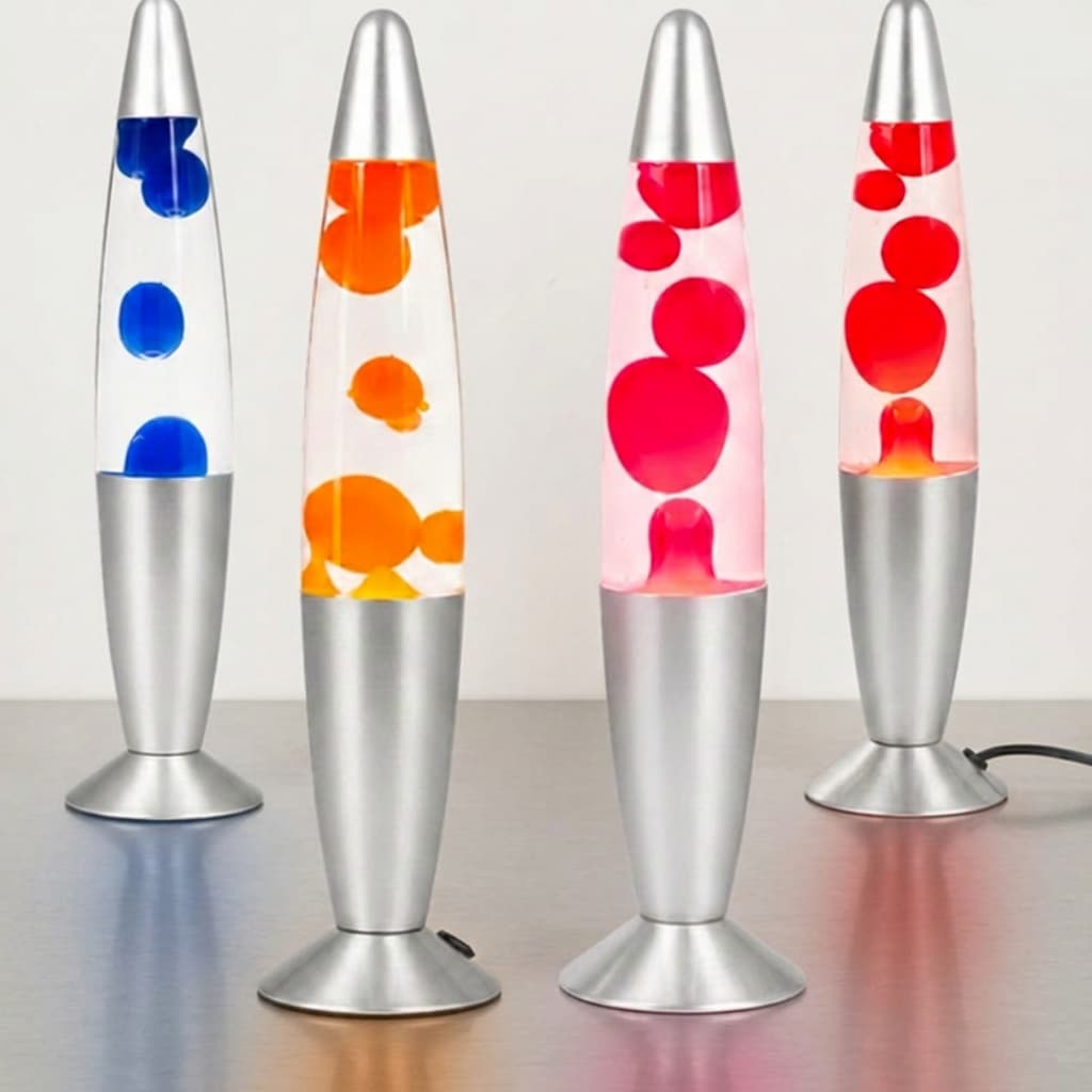 Decoração Lava Lamp com Led Vintage Retrô 110v Luminária de Cera