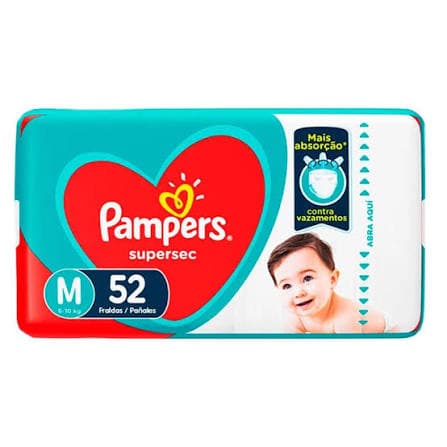 Fralda Pampers Supersec 52 Un M
