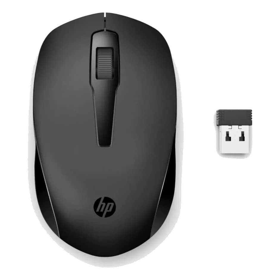 Mouse Sem Fio Hp 150 Mouse Ergonômico Óptico De 1600 Dpi Preto