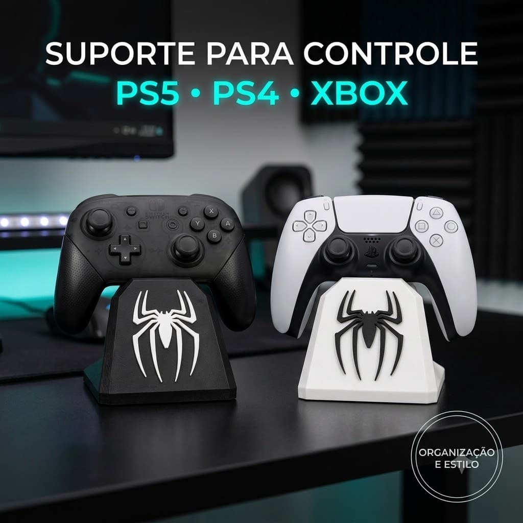 Suporte Para Controle De Videogame Spider Man Ps5 Ps4 Xbox - Homem Aranha