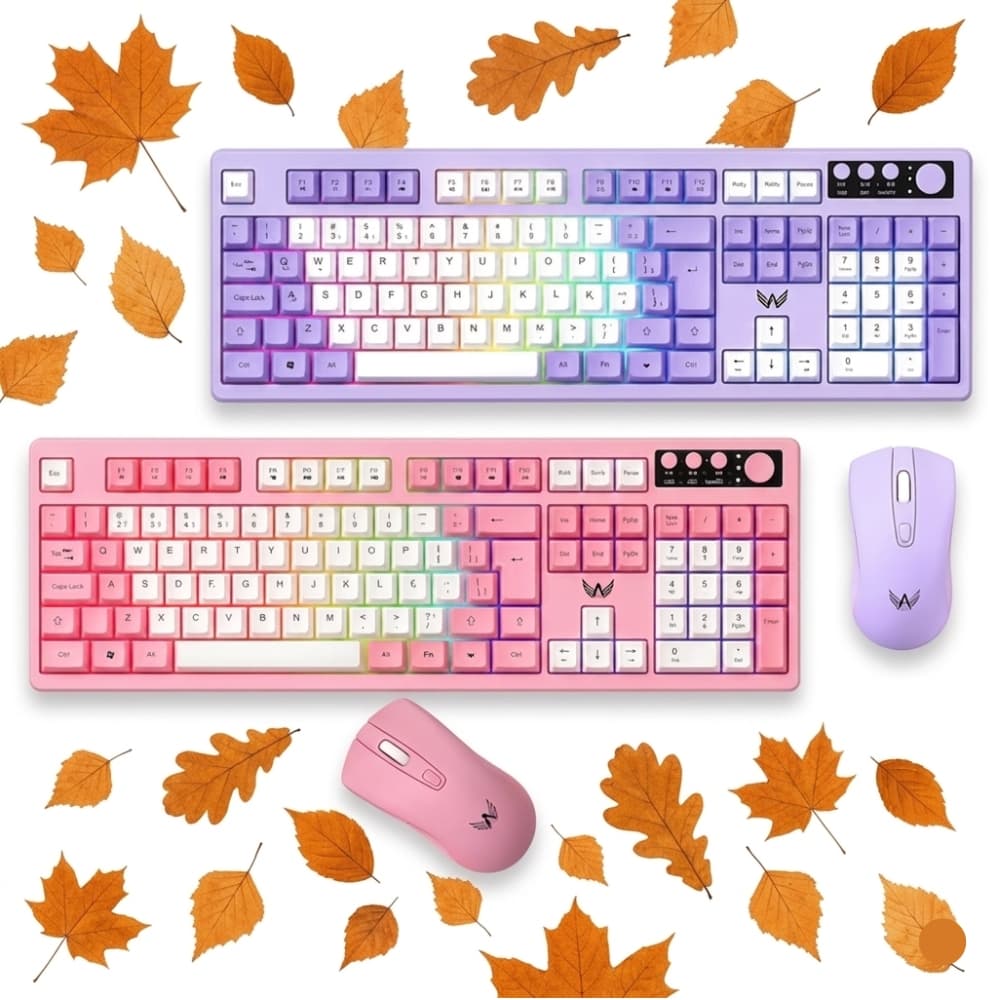 Kit Gamer Teclado Semi-Mecânico LED e Mouse 1200 DPI Sem Fio Altomex