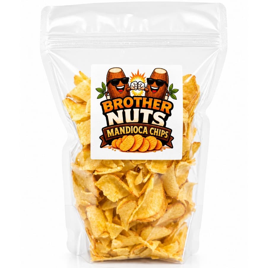 Mandioca Chips Crocante Saudável Snack Premium Embalagem Zip Lock