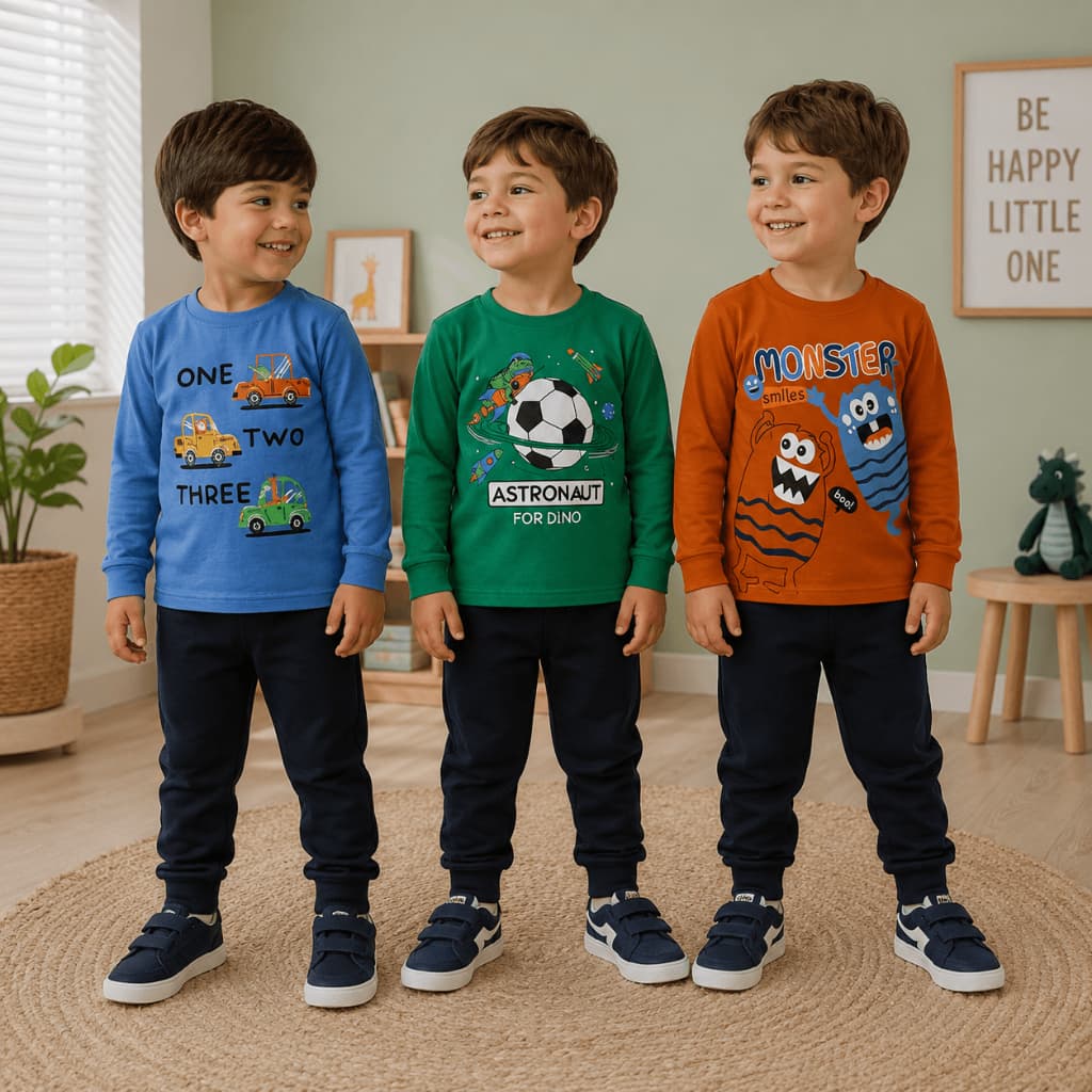 Conjunto Moletom Infantil Menino | Conjuntos do 01 ao 08 | Casaco + Calça de Moletom Peluciado
