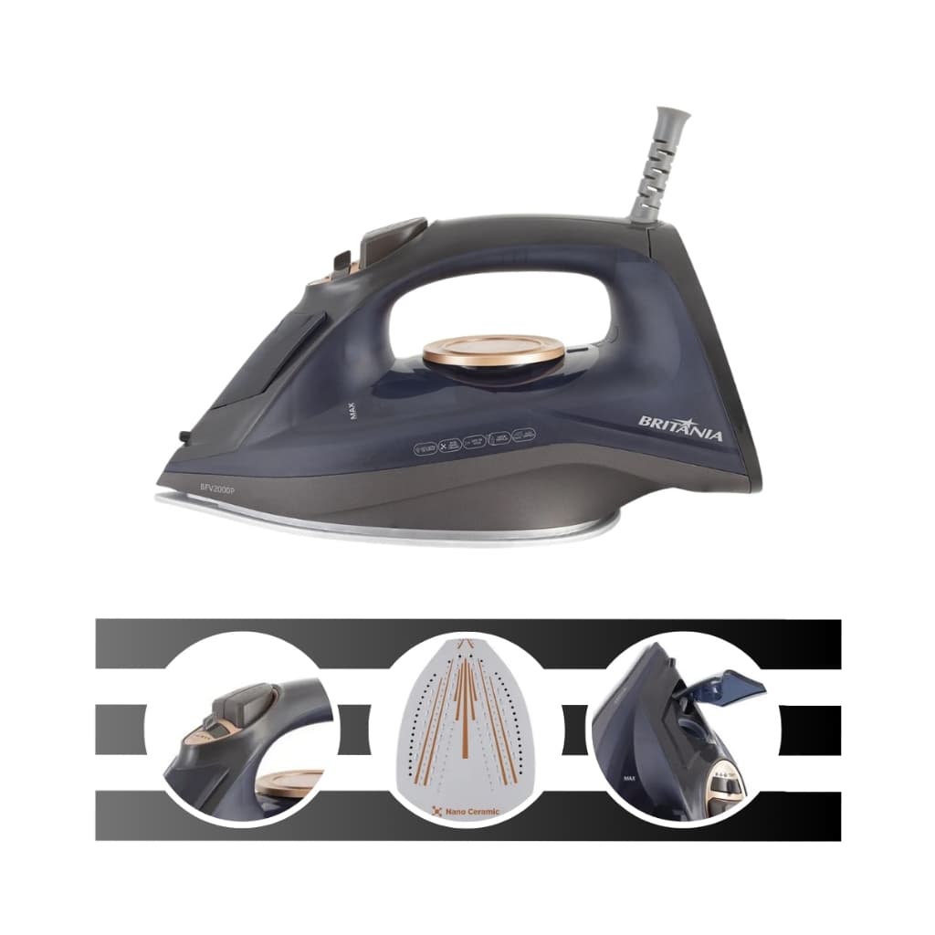 Ferro a Vapor Bfv2000p Ceramic Britânia