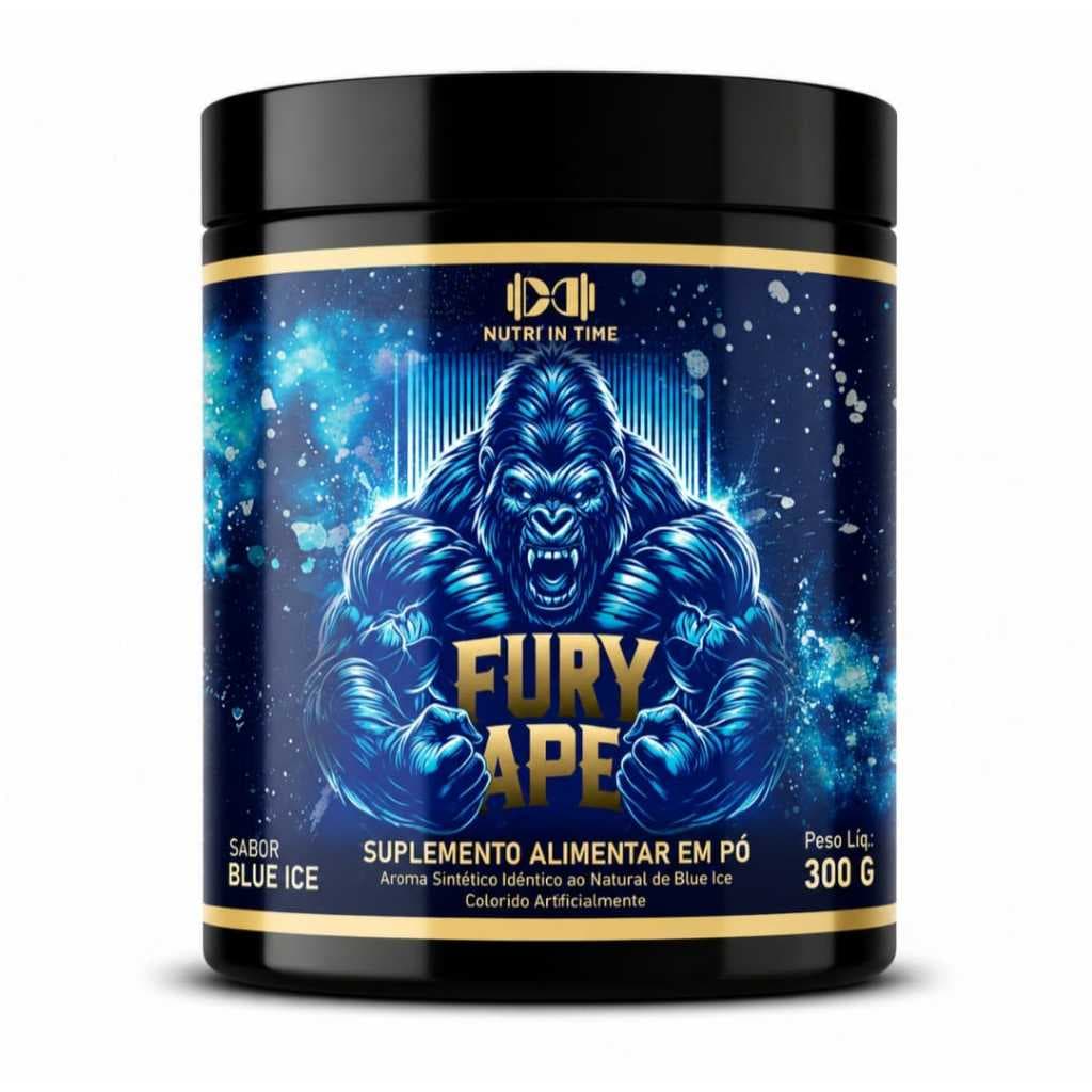Pré-Treino Potente 300g - Energia Explosiva no treino | Sabor Blue Ice | Nutri In Time