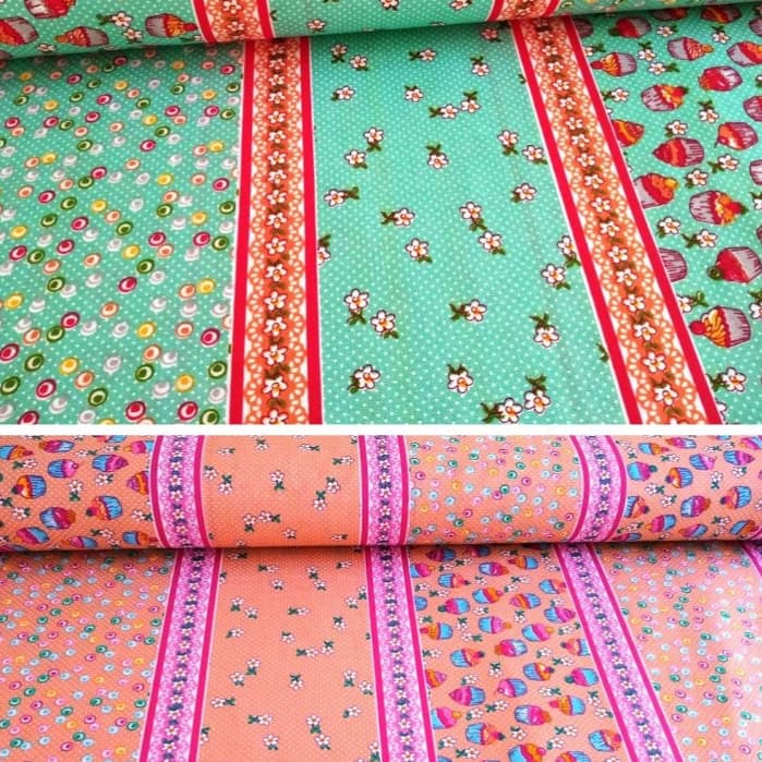 Tecido Tricoline Barrado 100% Algodão 50x150cm Patchwork Costura Criativa Escolha a Estampa
