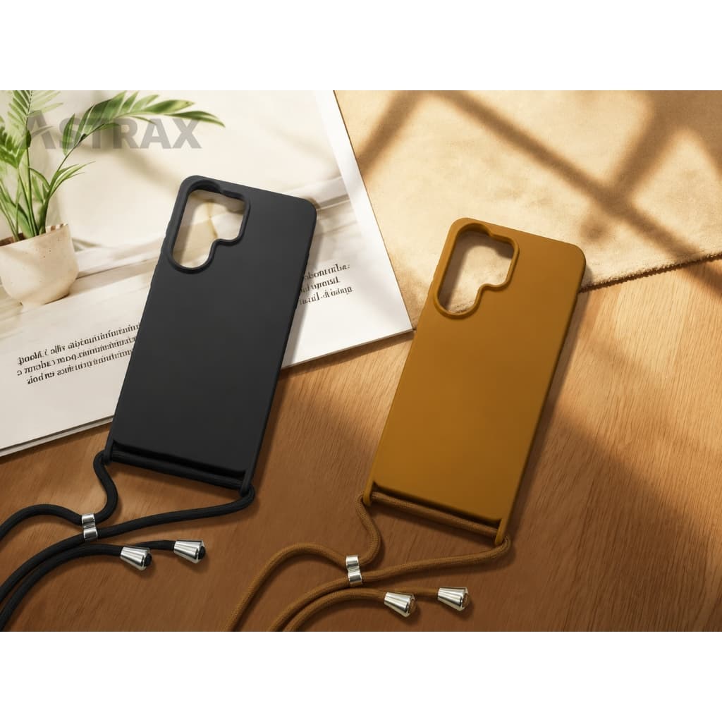Capa de TPU macio com alça ajustável e à prova de quedas para Samsung Série S26ULTRA/S24PLUS/S24ULTRA/S25PLUS/S25ULTRA
