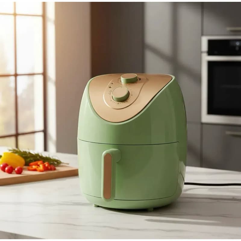Air Fryer 4L Sem Óleo Fritadeira Elétrica 1500W Antiaderente Timer 30 Min Controle de Temperatura Cozinha Prática Color