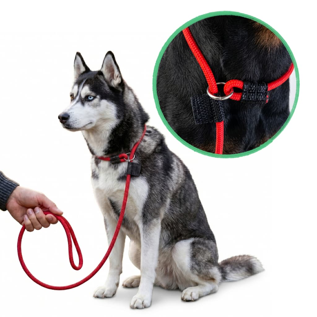Guia Para Cachorro Unificada Corda Nylon 6mm Enforcador Coleira Adestramento Passeio Forte Anti Fuga