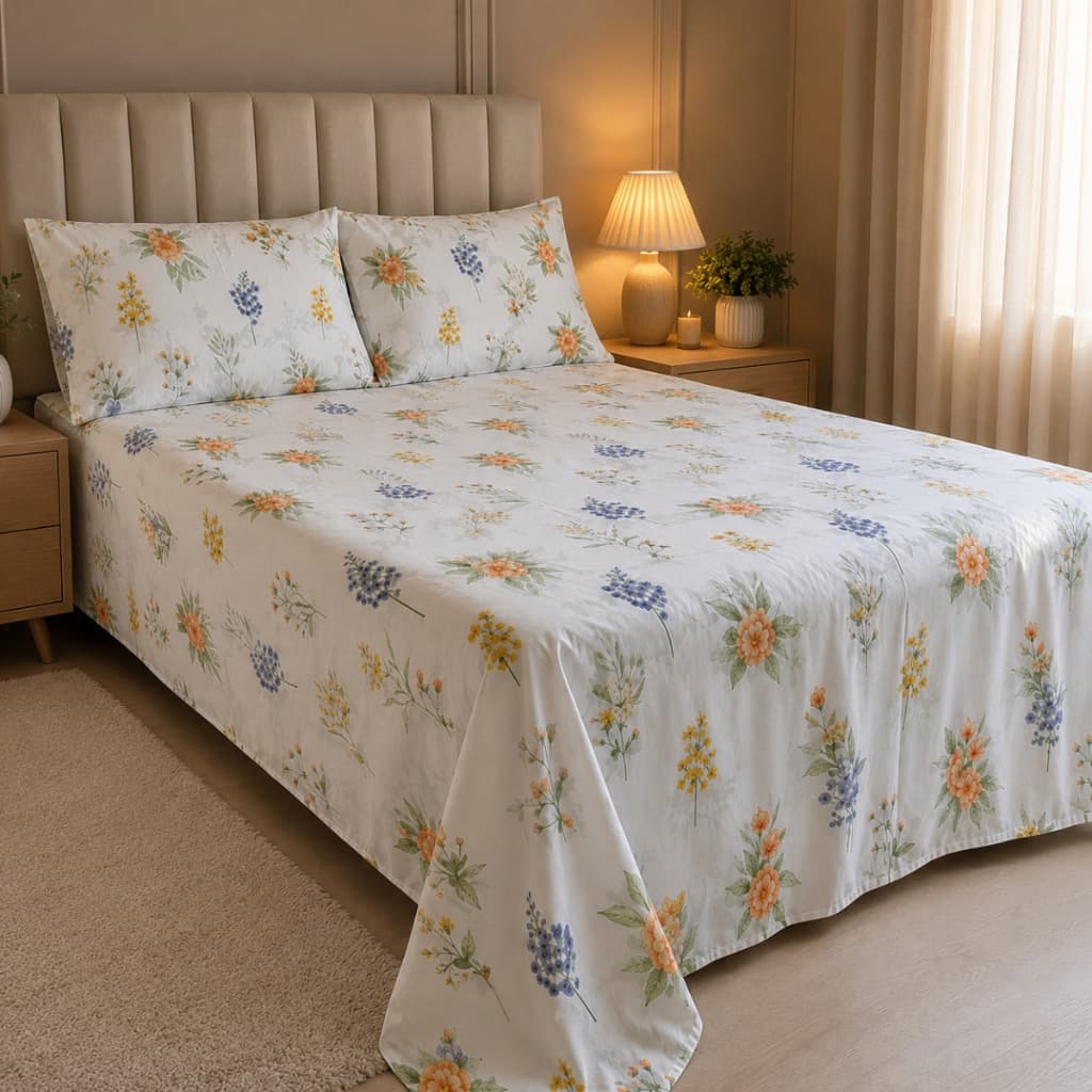 Kit Jogo de Lençol Queen Cama Casal Toque de Seda Premium Macio 90g 2,45m x 2,50m
