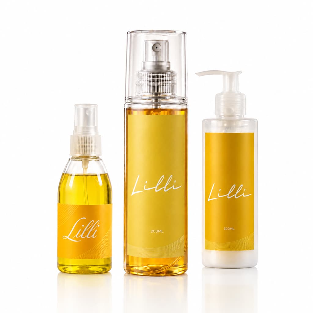 Trio Feminino Lilli com Body Splash, Creme Hidratante e Mini Colônia