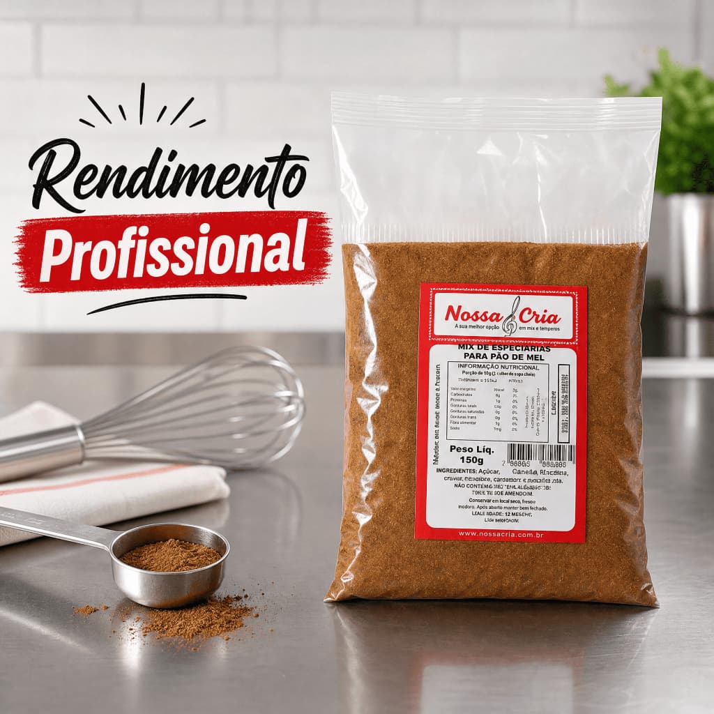 Mix Mistura De Especiarias Para Pão De Mel 150g