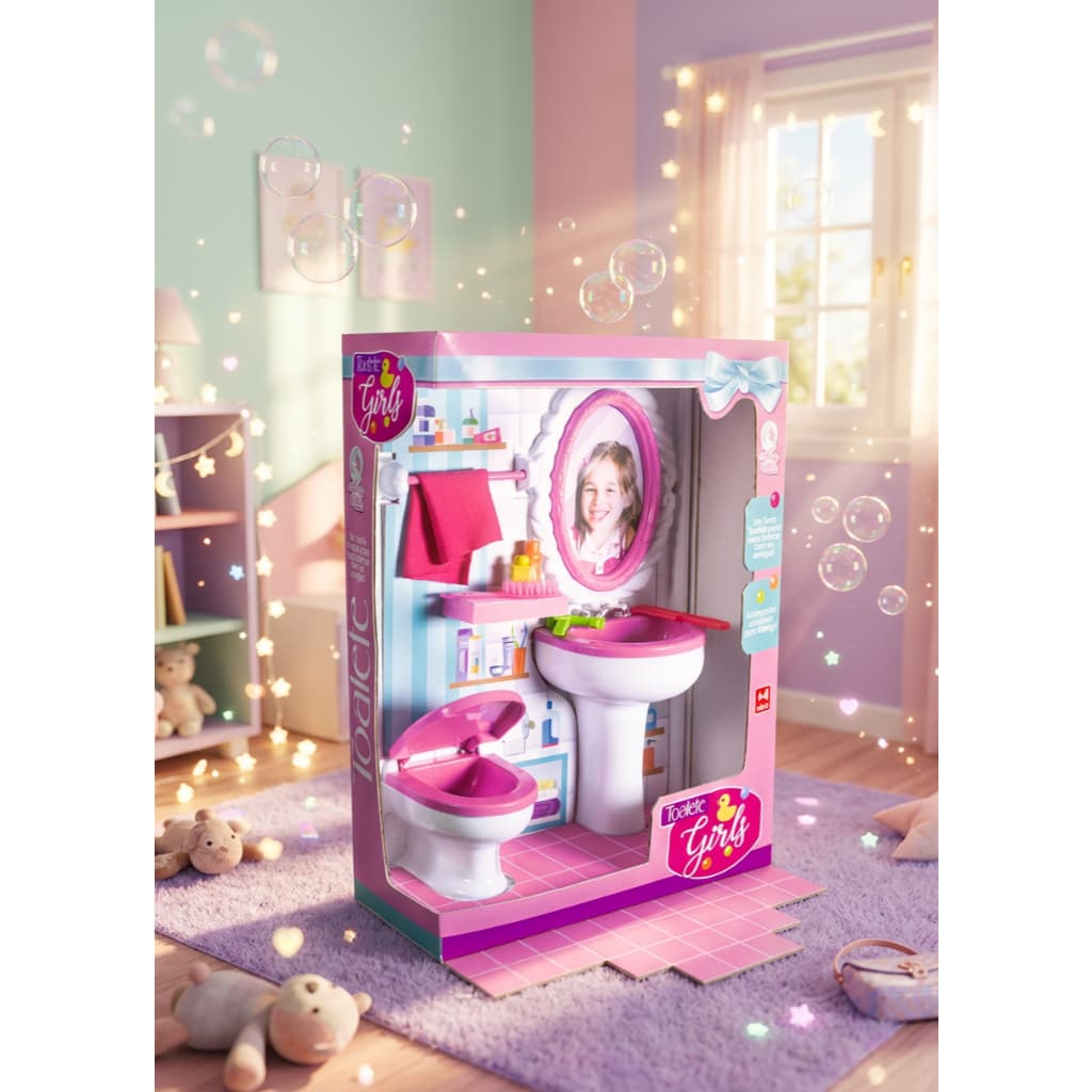 Banheiro Spa Toalete Girls para Bonecas