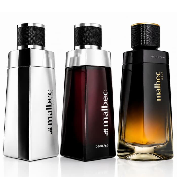 Kit 3 Perfumes Malbec Masculino Importado Aroma Marcante Essência Com Alta Fixação