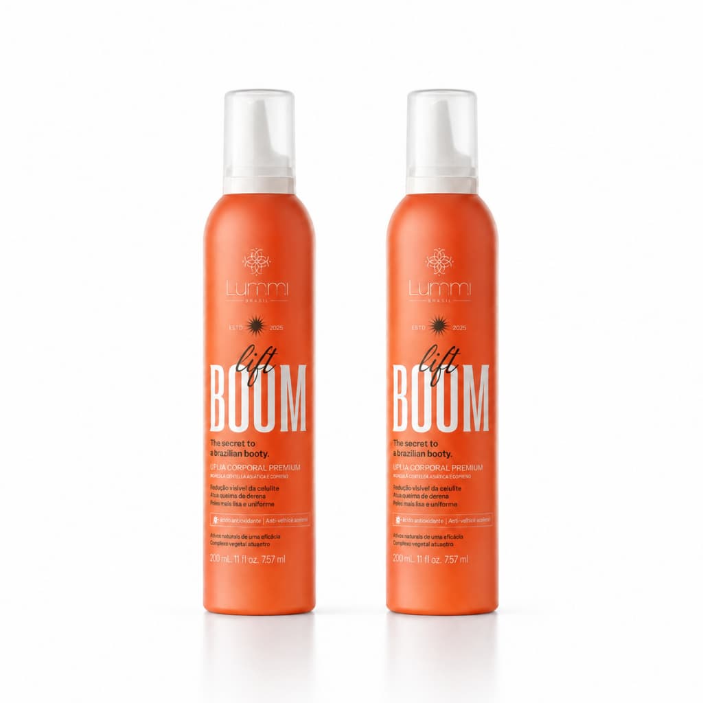Kits Mousse Corporal LiftBoom 200g Creme Tratamento Redutor de Celulite Estrias Hidratante Corporal Ação Termogênica