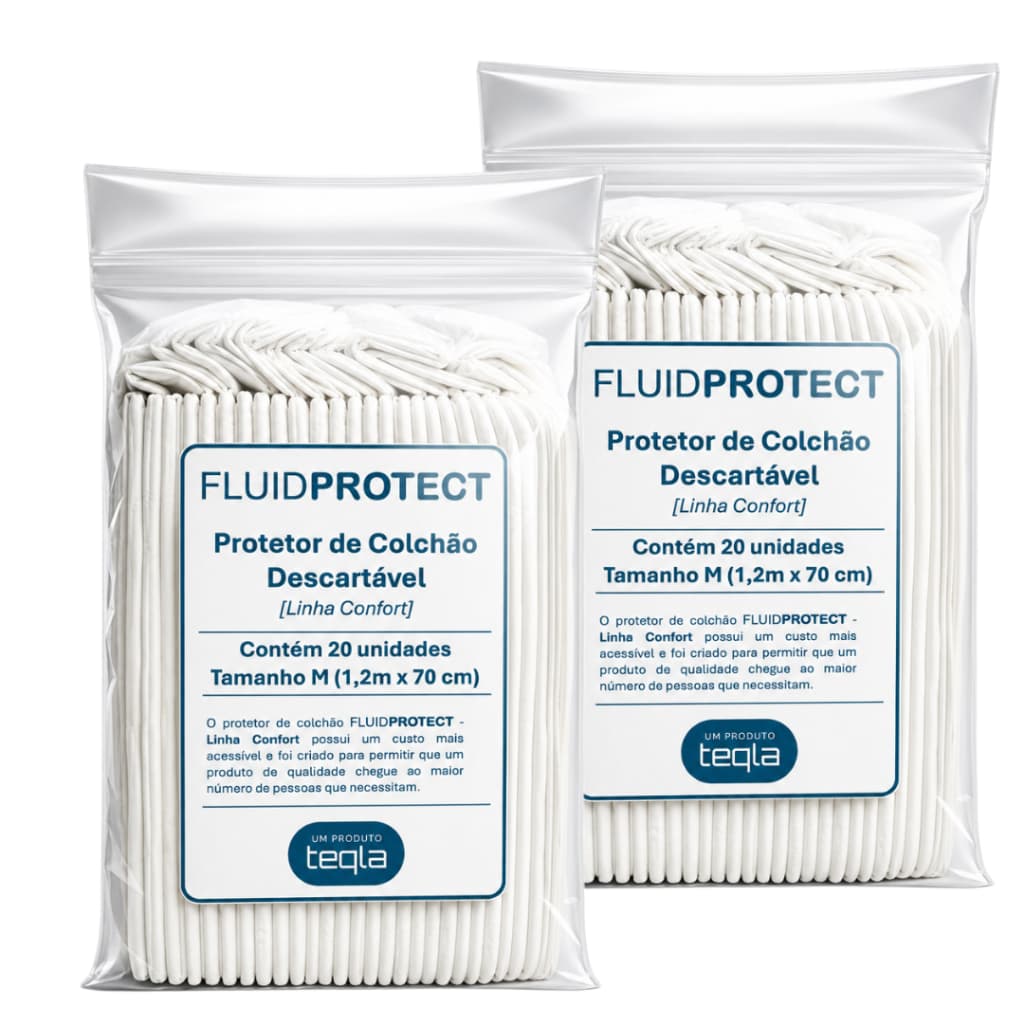 Kit Protetor De Colchão Descartável - 40 Unidades FLUID PROTECT (1,2m X 70cm)