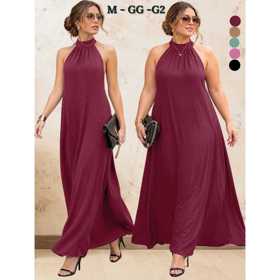 VESTIDOS FEMININOS SOLTINHO TECIDO DUNA VESTIDO FEMININO FESTA CASAMENTOS ELEGANTE MODA EVANGÉLICA LONGO VERÃO FRESCO