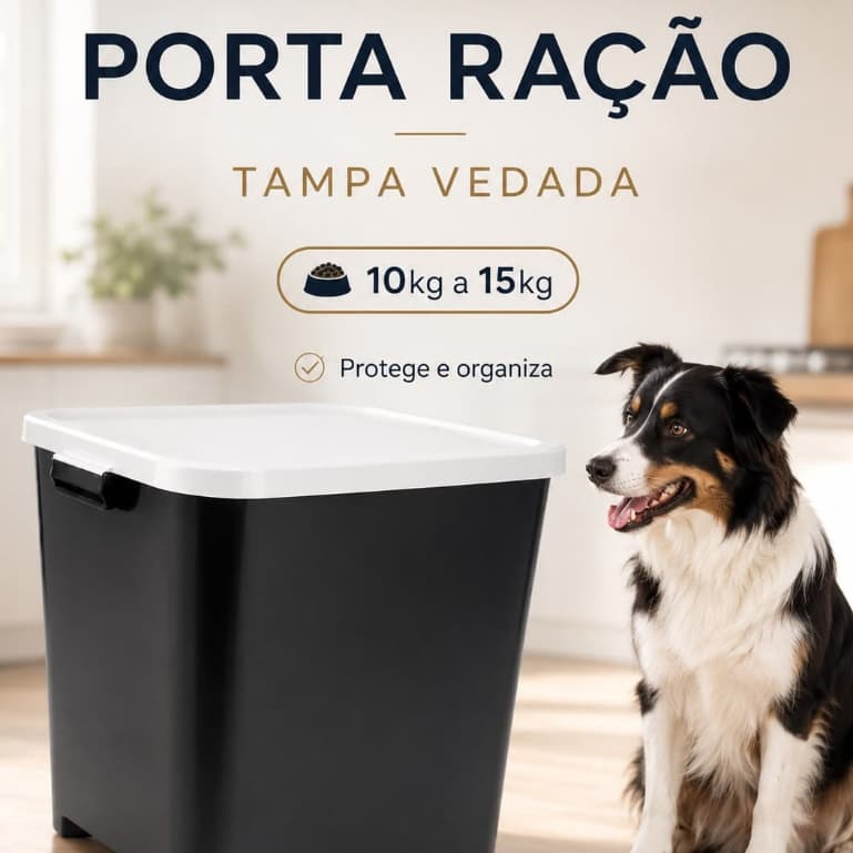 Container Porta Ração  Cachorro\Gato Tampa Vedada Antiformiga