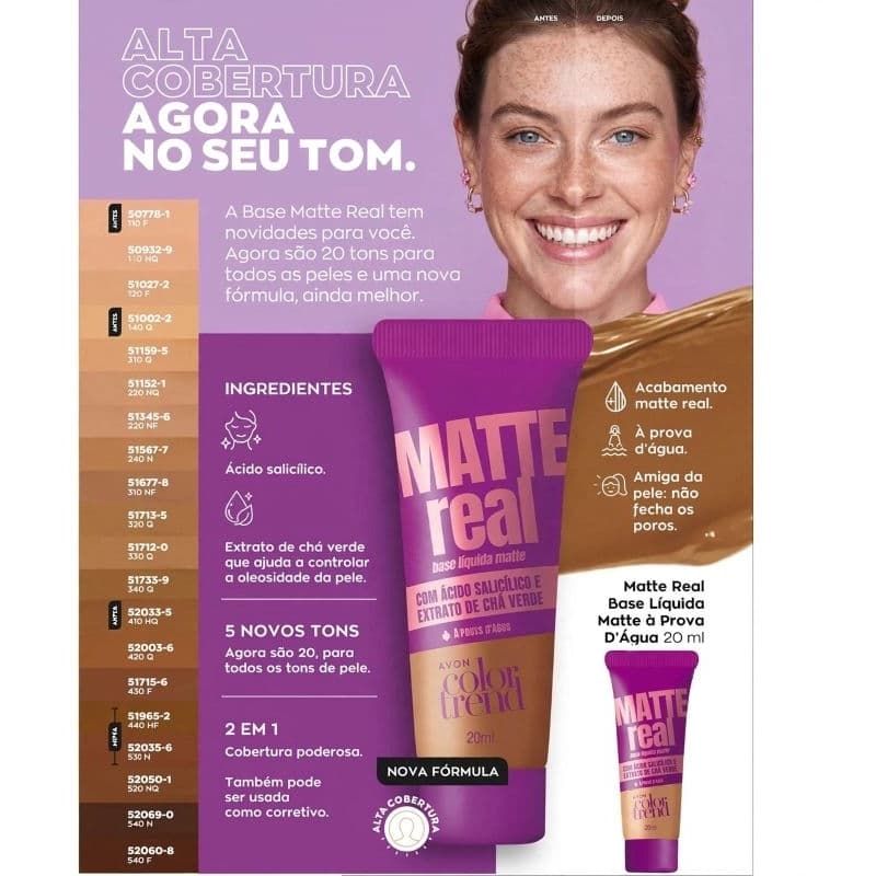 Base Liquida  Color Trend Avon-Base a Prova De Agua