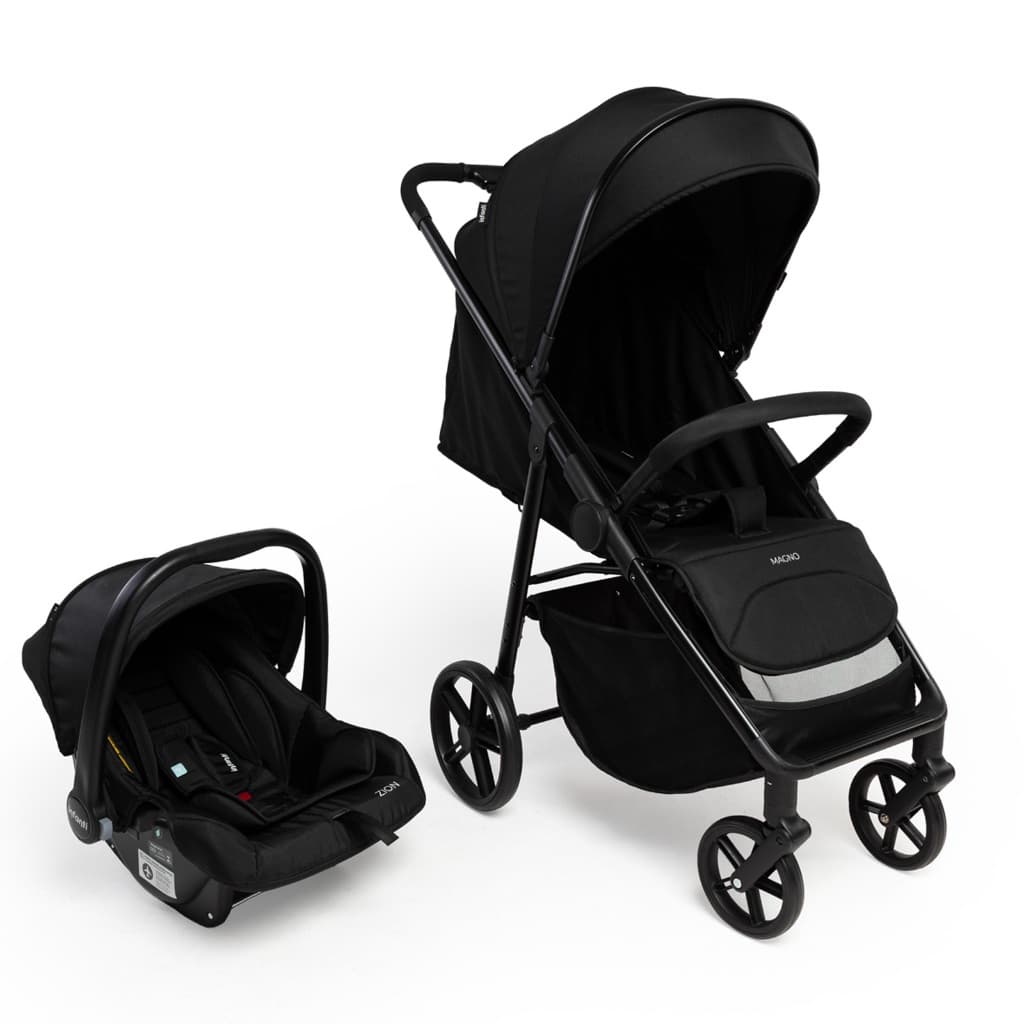 Carrinho com Bebê Conforto Magno Infanti Travel System Duo 0-22kg Preto Infinito