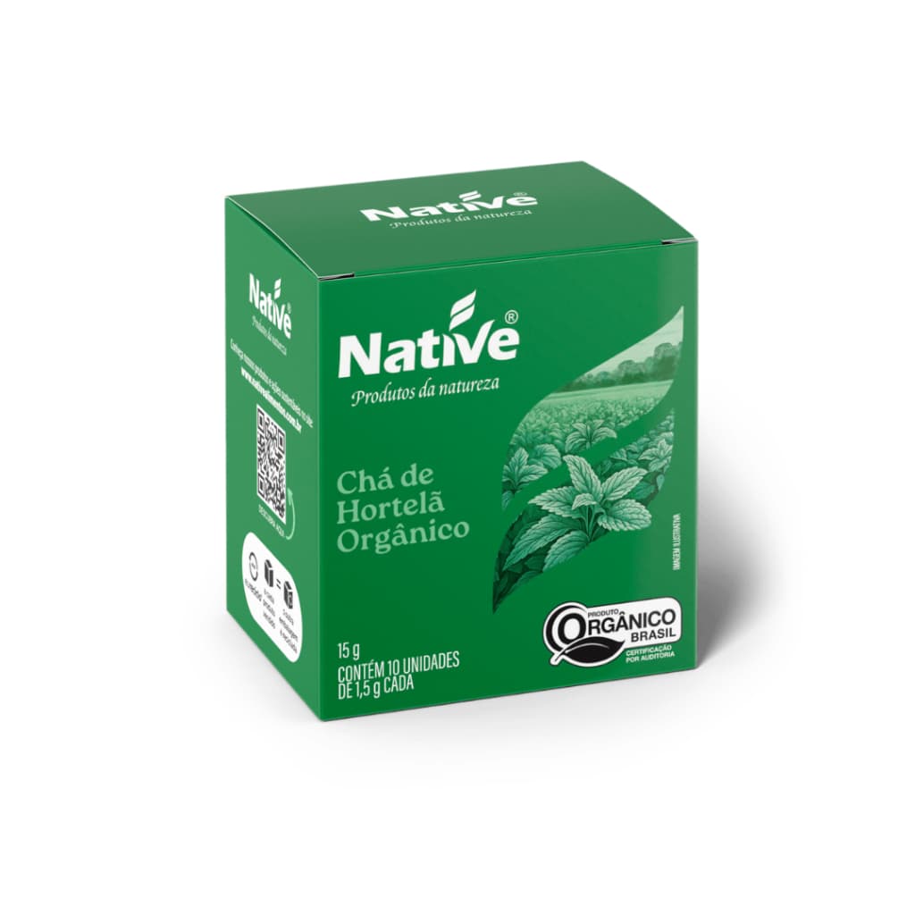 Chá De Hortelã Orgânico Native Com 10 Sachês 15g