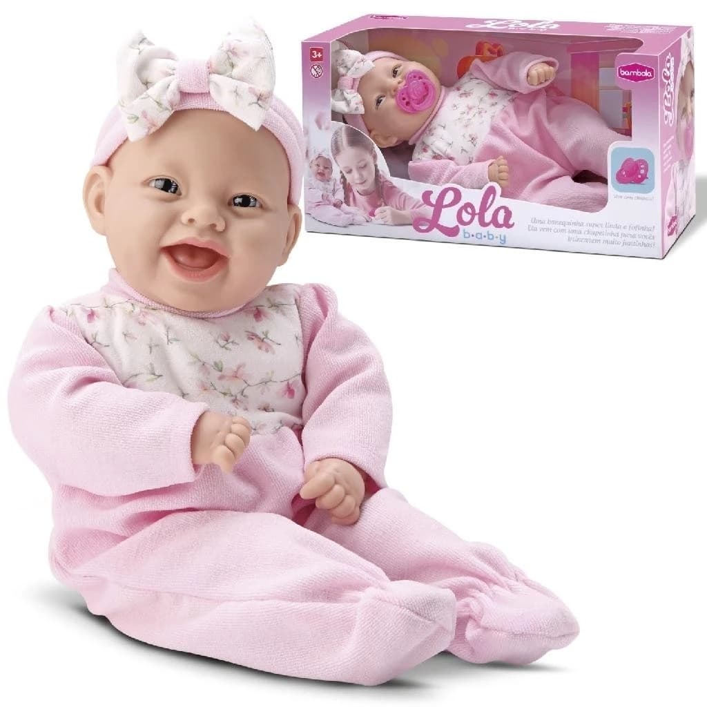 Boneca Lola Baby Bambola com Chupeta, bambola