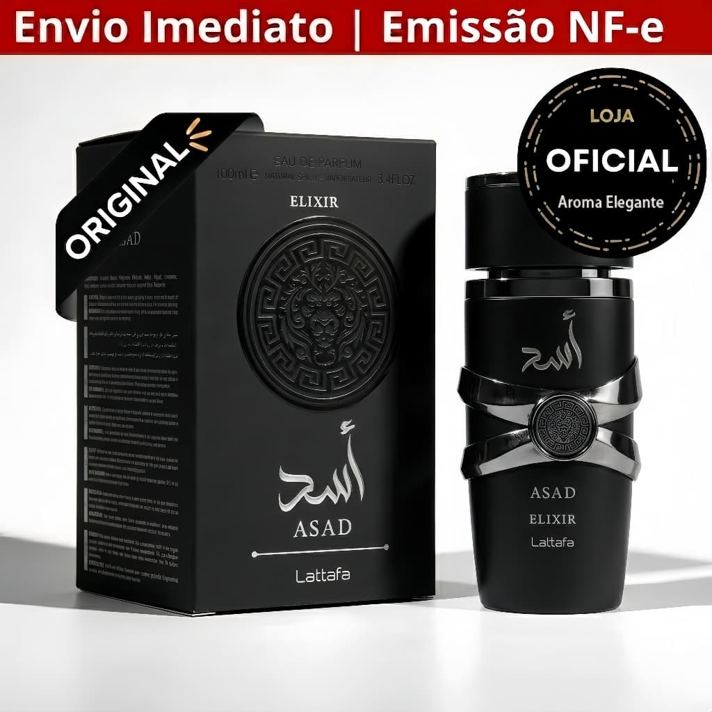 😍 Perfume Árabe Lattafa Asad Elixir Masculino 100ml EDP Importado Original
