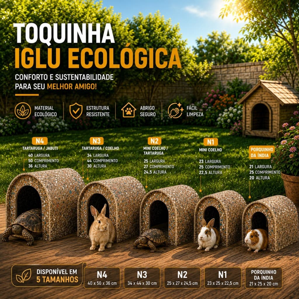 Toca Toquinha Casa Iglu Casinha Cama Caminha Tartaruga Grande Jabuti Coelho Galinha Pato Porquinho Da Índia Ecológica
