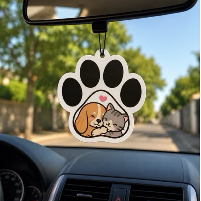 kit 3/5 Aromatizante cheirinho para carro - Cachorro e Gato
