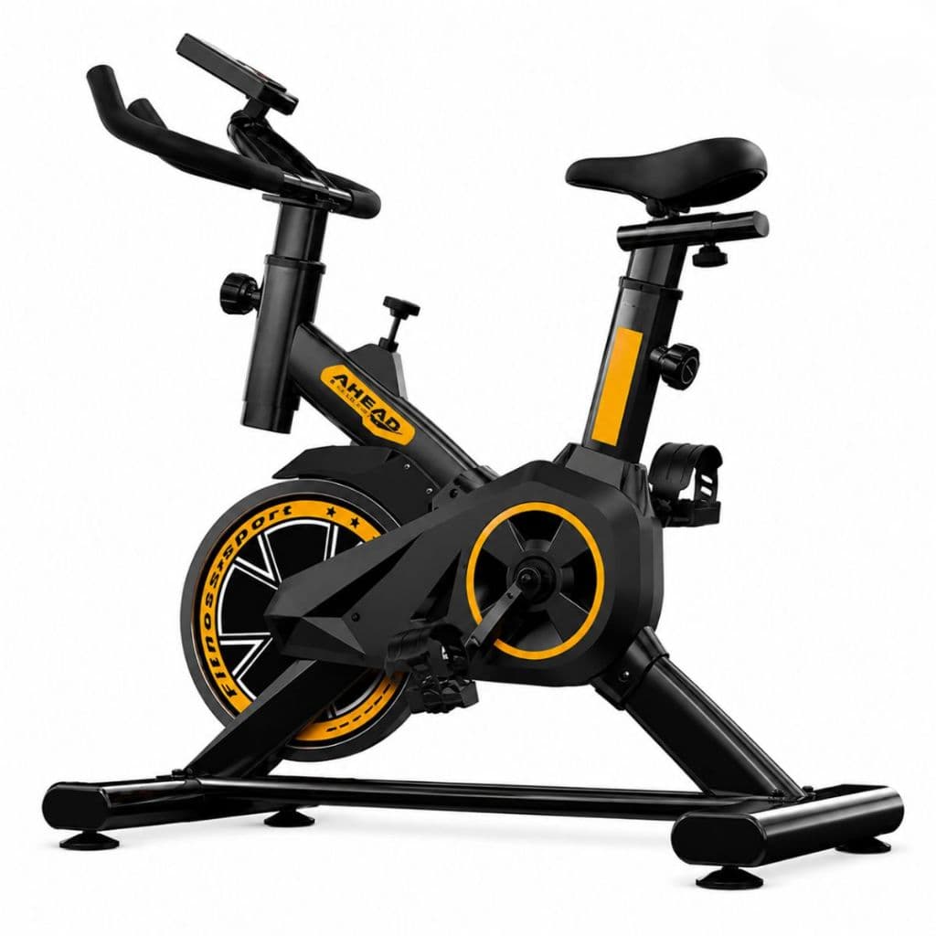 Bicicleta Ergométrica Inércia Active Motion Ahead Sports Preto e Amarelo