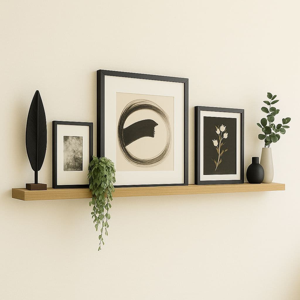 Prateleira de Parede Amadeirada 120cm MDF 25mm com Suportes – 10 ou 15cm