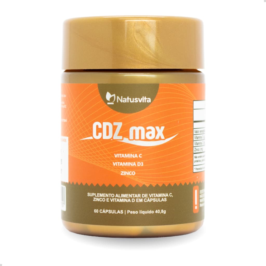 60/120/180 cáps Vitamina C 1000mg + Vitamina D3 2000ui + Zinco 29,59mg Cápsulas