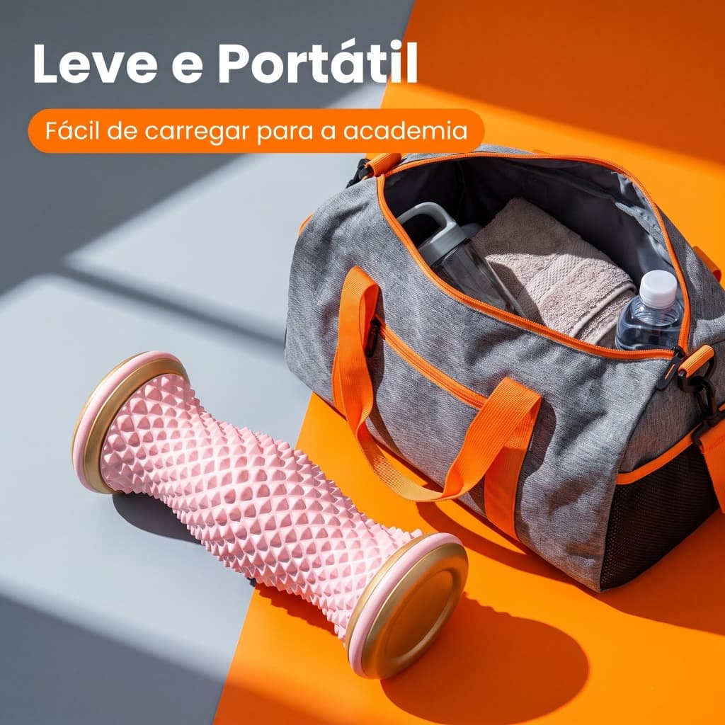 Rolo Massageador Esportivo para Fascite Plantar e Relaxamento Muscular