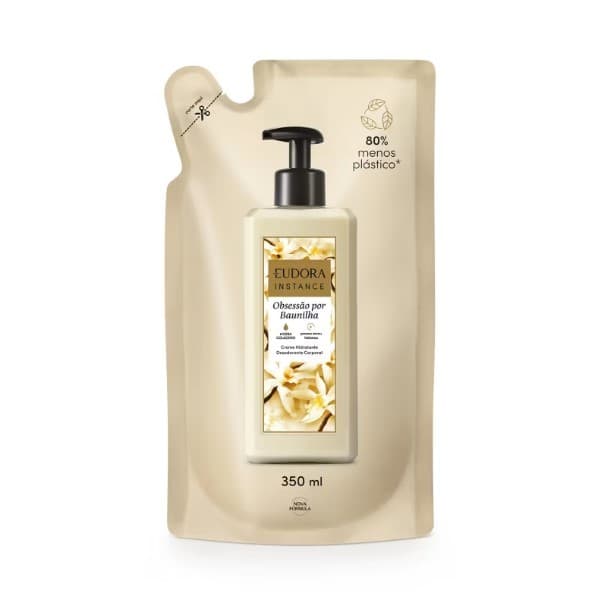 Instance Obsessão por Baunilha Creme Hidratante 400ml ou Refil Creme Hidratante 350ml Eudora
