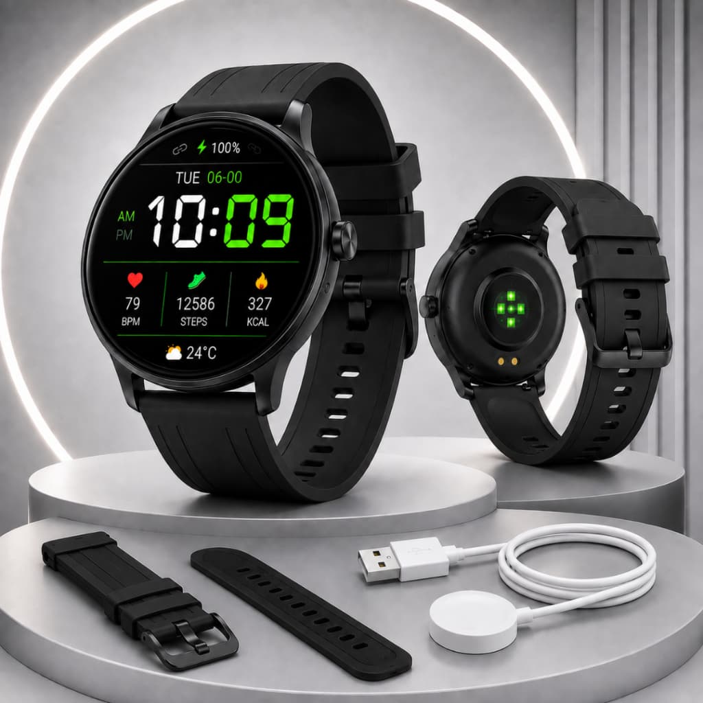 Relogio Smartwatch Inteligente Ultra Bluetooth GPS Android iOS Esportivo Preto Prova D'Água AQUATTRO