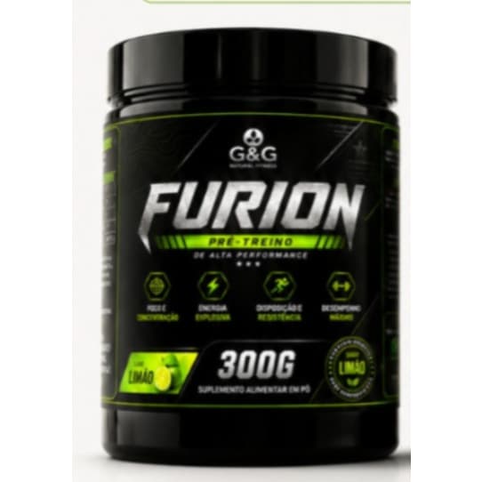 Pré-Treino FURION Sabor Limão | G&G Natural Fitness | Suplemento em Pó