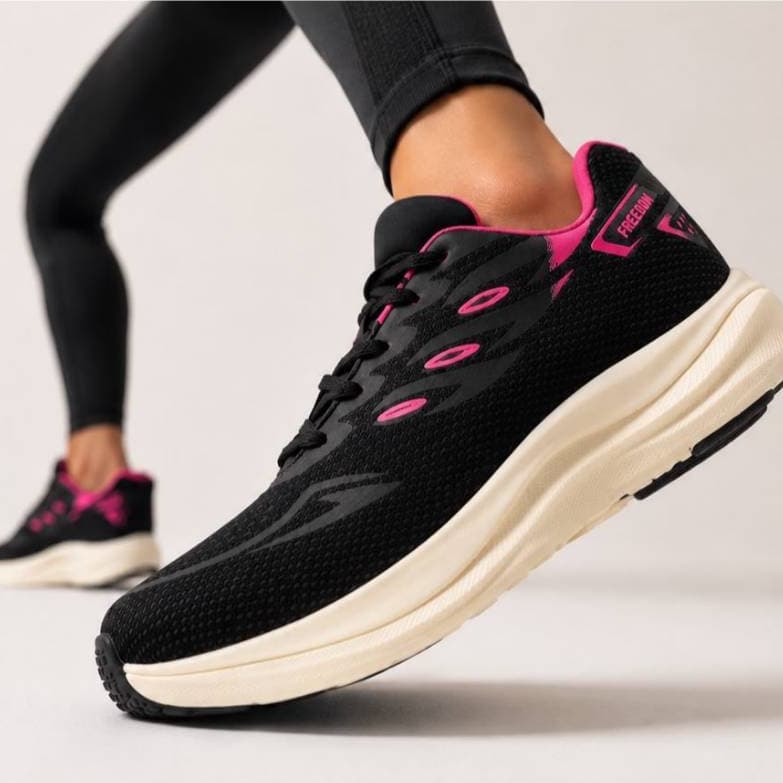 Tênis Feminino Esportivo Freedom Estiloso Confortável Caminhada Academia Leve Premium