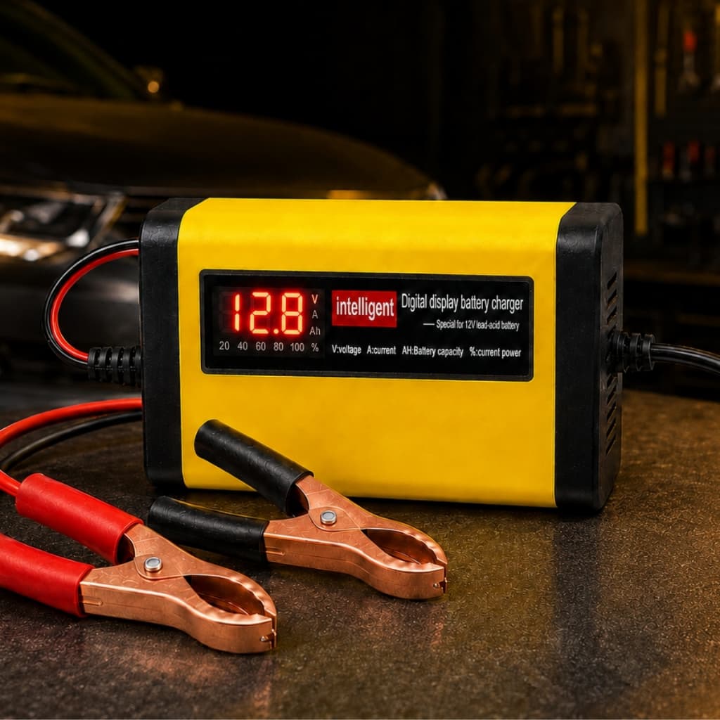 Carregador de Bateria Automotivo Smart Charger c/Display Bivolt 110/220V 12V 2A  p/ Moto Carro Caminhão Lumiville