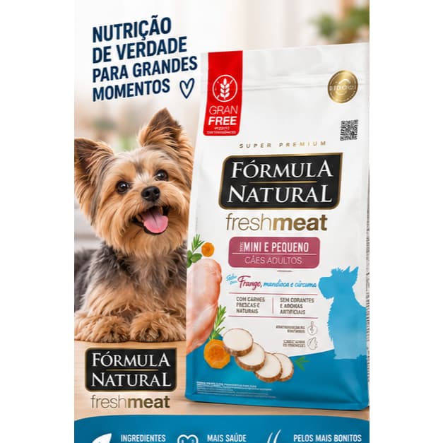 Ração para Cachorro Fórmula Natural Fresh Meat Adultos Raças Mini e Pequenas Frango 2,5kg
