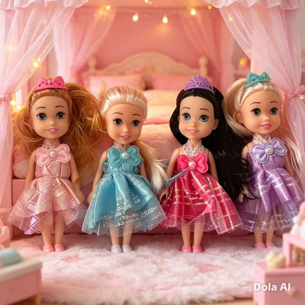 Boneca Happy Girl Sortidas Articuladas com Acessório Bonequinhas Miniaturas