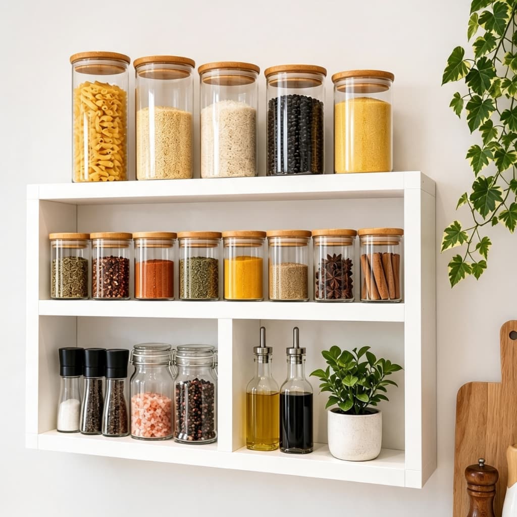 Nicho Organizador para Cozinha Decorativo — Porta-Temperos e Condimentos | 100% MDF, Muito Mais Resistente, Fácil Instal