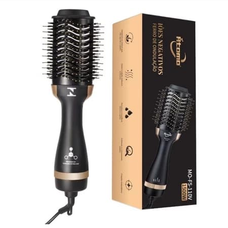 Escova Secadora 3 em 1 1500W Profissional | Seca Alisa Modela Cabelos Escova Quente Secador
