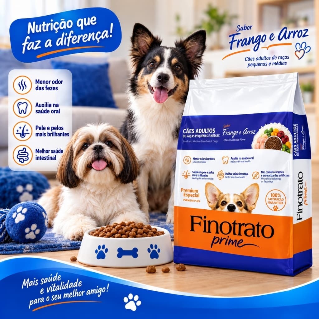 Ração Para Cachorro Finotrato Prime Cães Raças Pequenas e Médias 15 kg
