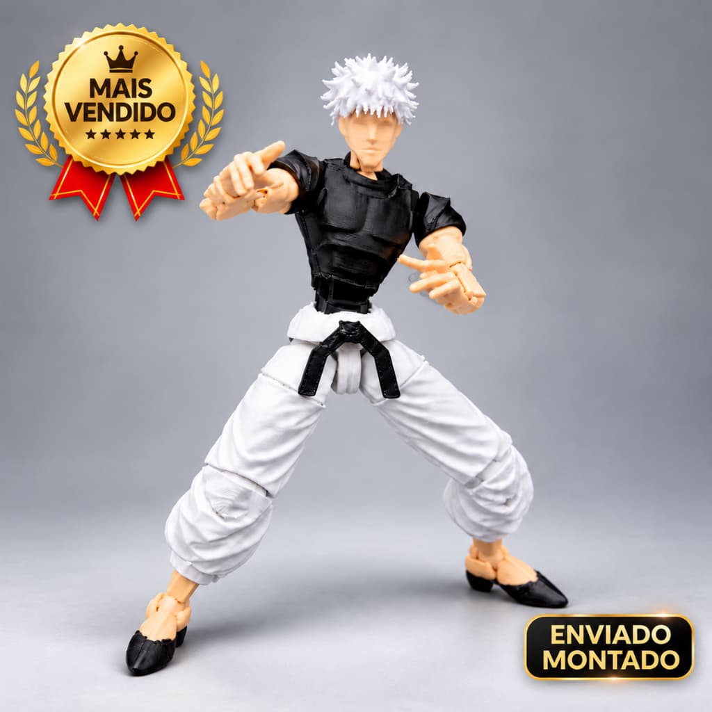 Boneco Articulado Dummy 13 | SATORU GOJO | Anime | Jujutsu Kaisen | #MONTADO Action Figure Brinquedo